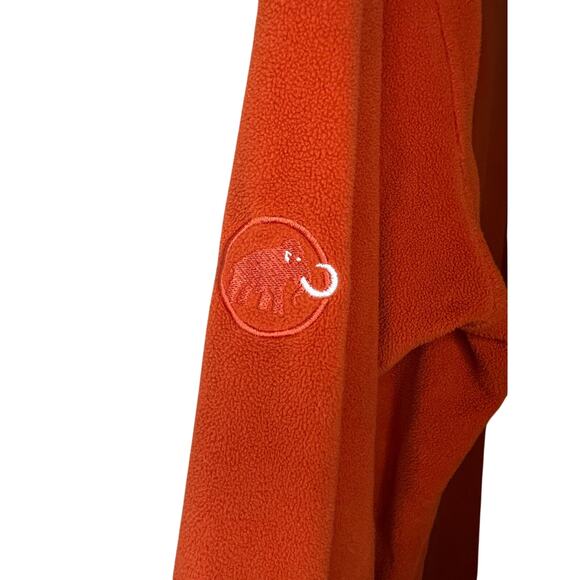Mammut Half Zip Fleece Pullover Jacket Men’s Size L Orange Tecnopile Outdoor - Picture 5 of 6